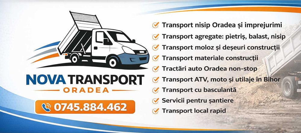 Transport Piatra Oradea - Sort, Balast, Refuz Ciur - Pret in Descriere