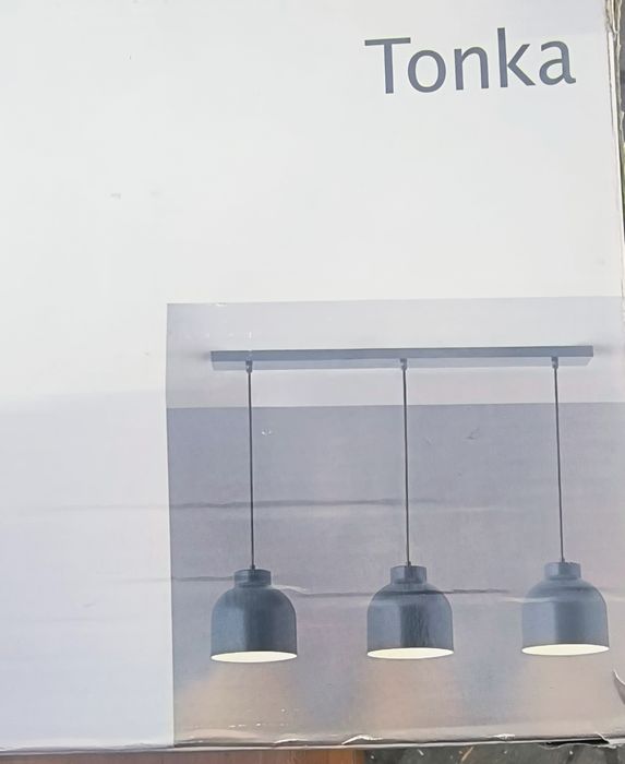 Lustra tri-pendul Tonka albastra