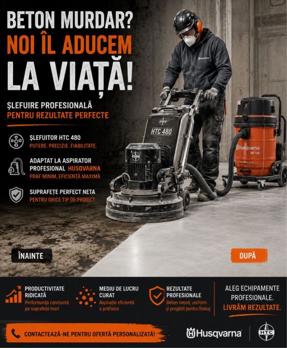 Incalzire in Pardoseala prin Canelare si slefuit Beton