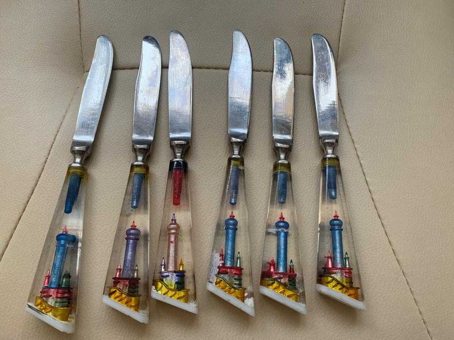 Set 6x cutite masa Art Deco Vintage hadmade 1980 nu Rosenthal Villeroy