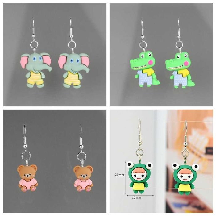 Серьги детские  мультяшных героев