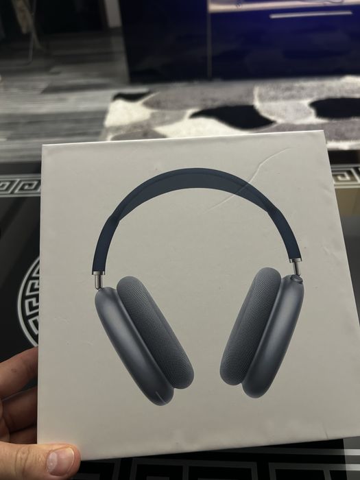 Căști  AirPods Max Blue Albastru Over Ear Wireless ANC Bluetooth Husă