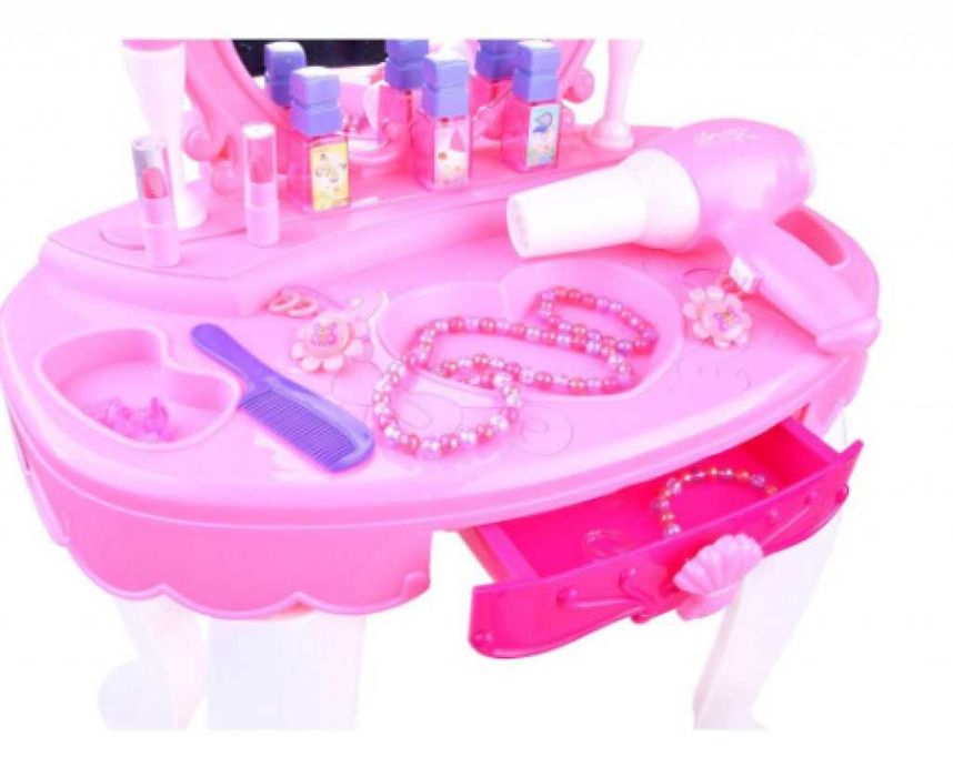 Тоалетка със столче за деца с 15 аксесоара