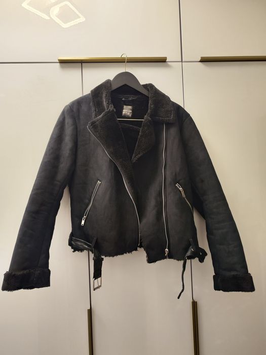 Geaca biker cu blăniță 40 Primark