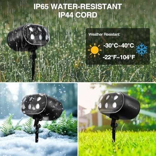 Нов LED снежен външен Проектор IP65 с дистанционно и голямо покритие