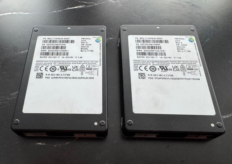SSD Samsung PM1643a 960GB SAS 12Gbps Enterprise – 99% Health