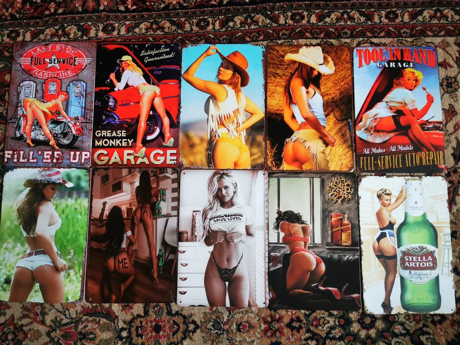 Tablii metalice vintage reclame Bar Garaj