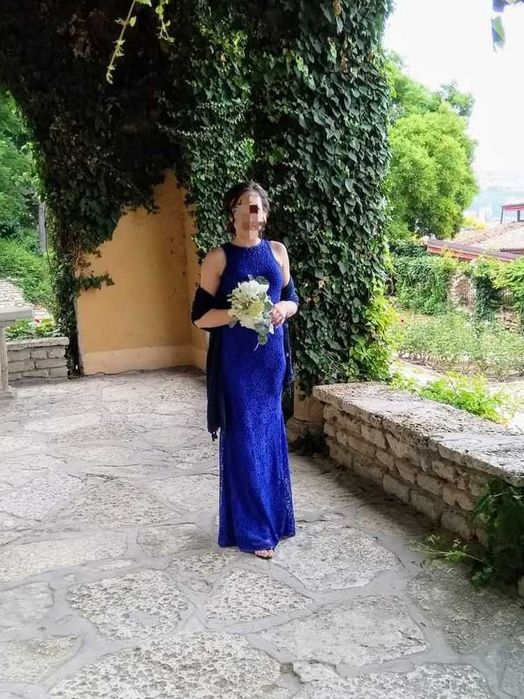 Официална / бална рокля с камъни и гол гръб Junona