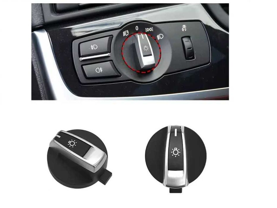 Капаче (врътка, бутон) за ключ за фарове  BMW  F10, F12, F01, F25, F26
