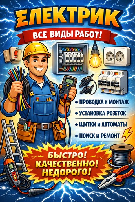 Электрик. Все виды работ !