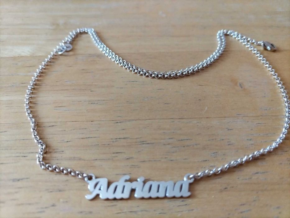 Colier argint cu numele Adriana, nou si brosa Adriana, noua