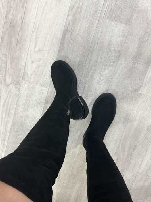 Ботфорты, натуральная замша