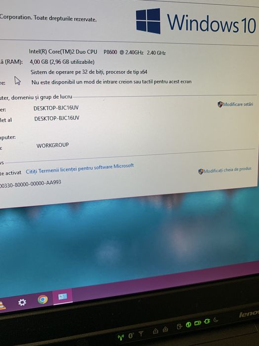 Laptop Lenovo ThinkPad,Display 15,6 led,Windows 10,4gb ram baterie ok