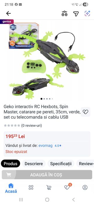 Jucarie soparla cu telecomanda