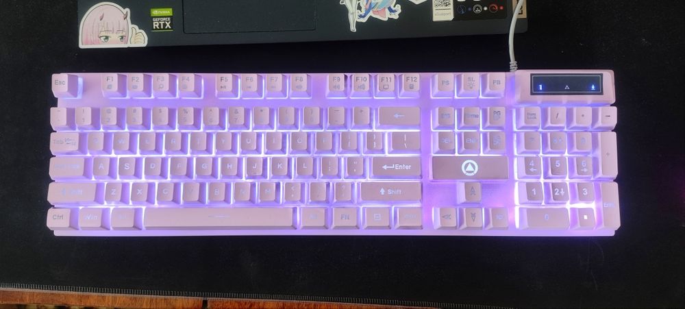 Розовая клавиатура, мембранка