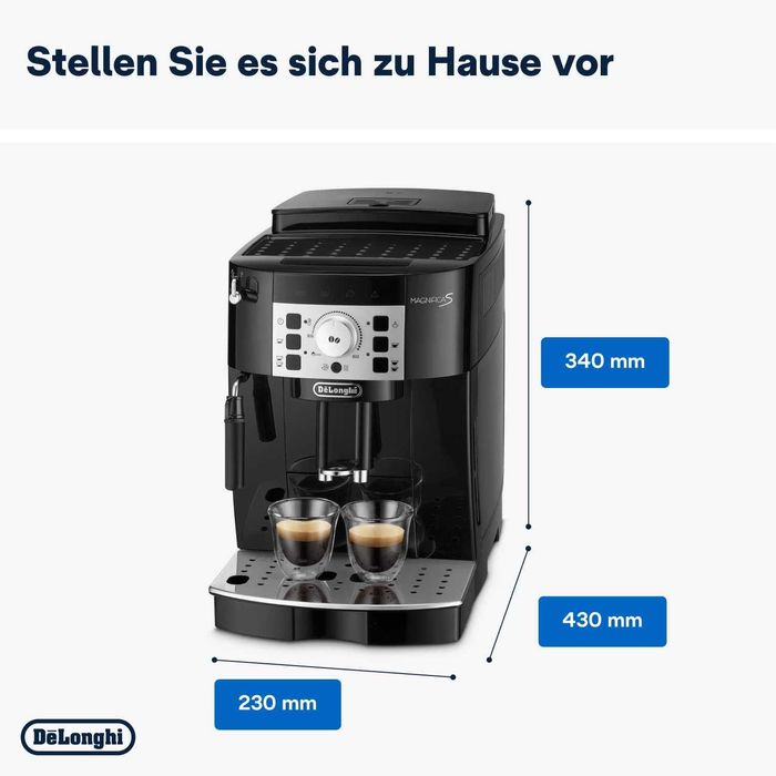 Кафеавтомат De'Longhi Magnifica S 1450W, 5вида напитки, 15бара