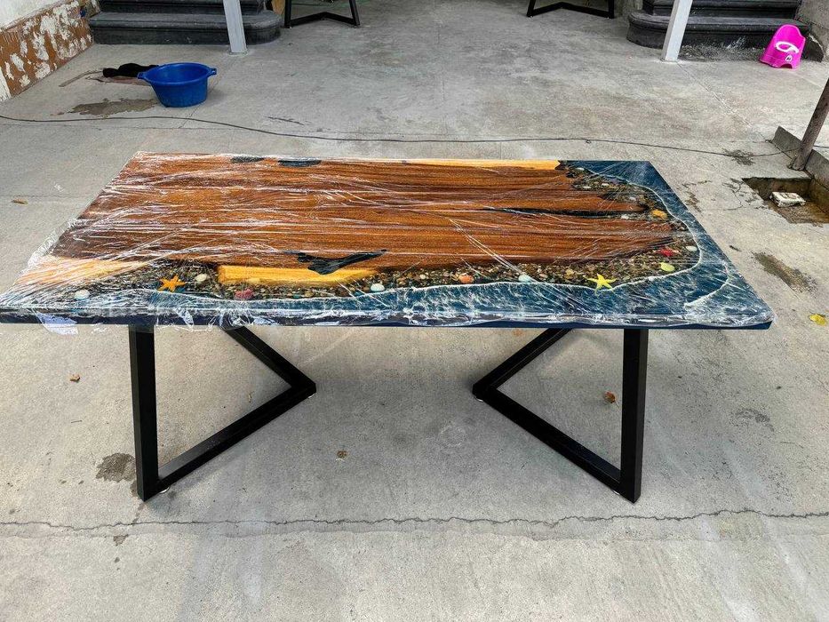 Epoksid smola stol. Епоксидная стол ручная работа