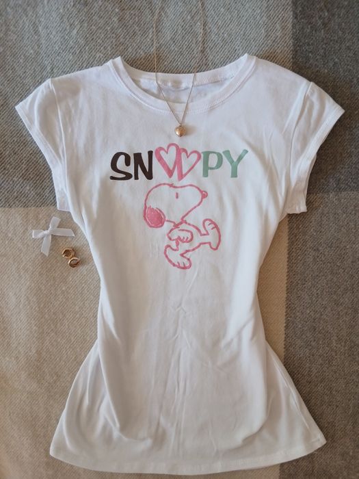 Y2k coquette Snoopy тениска