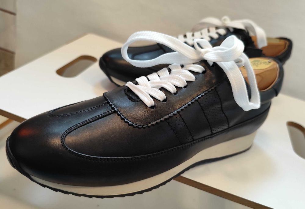 Pantofi sport casual 40 premium ZARA NOI piele naturala moale negru