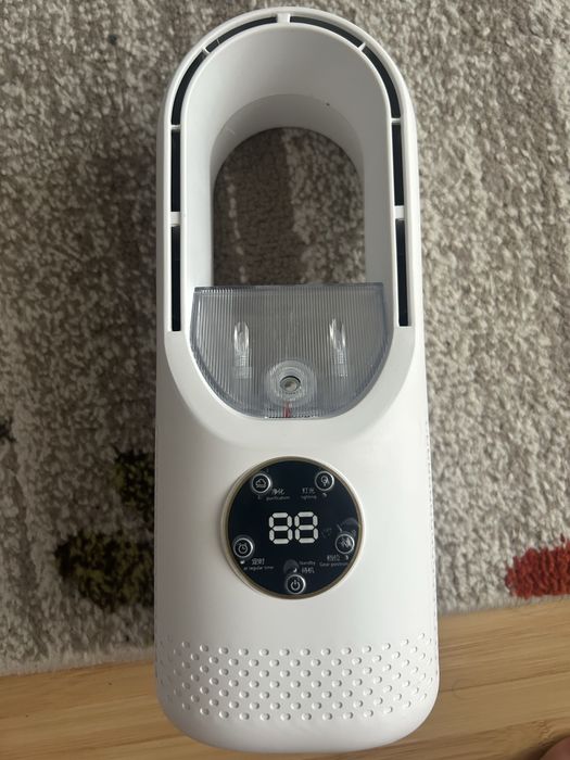 Ventilator fără pale, 3 în 1 – Umidificator, LED, 6 viteze, silențios