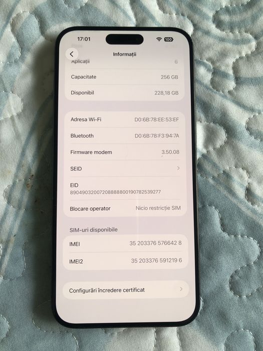 Iphone 15 pro max impecabil