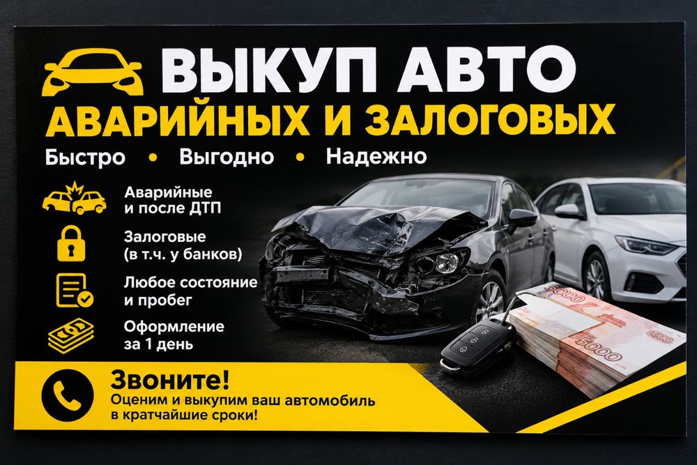 Срочный выкуп авто в любом состоянии 24/7