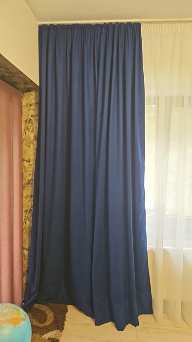 Draperii black out albastre 2,70  h