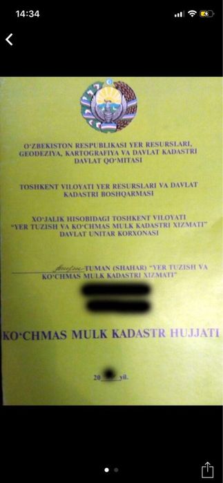 УЧАСТКА Сотилади! Узимизники.