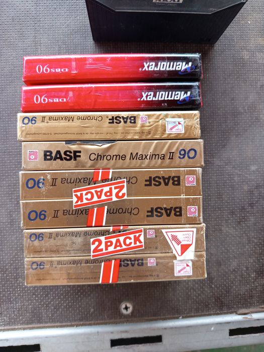 Lot 8 casete audio sigilate BASF Chrome Maxima II 90 + Memorex dBS 90