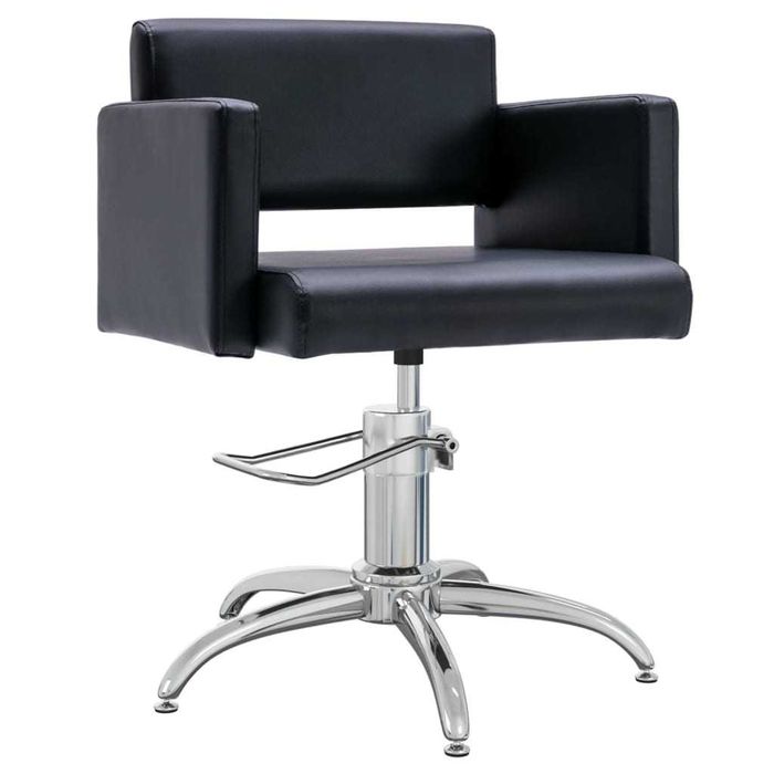 Oferta 50% vidaXL Fotoliu extensibil din piele ecologică neagră