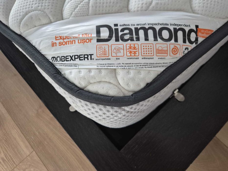 Saltea Mobexpert Diamond 160x200, arcuri impachetate independent, stare foarte buna