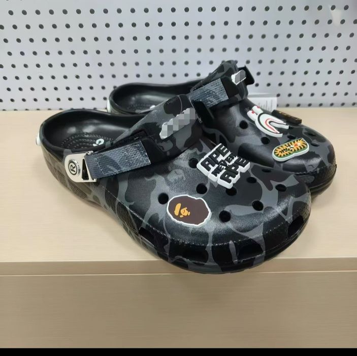Crocs BAPE камуфляж | Стильные кроксы премиум качества