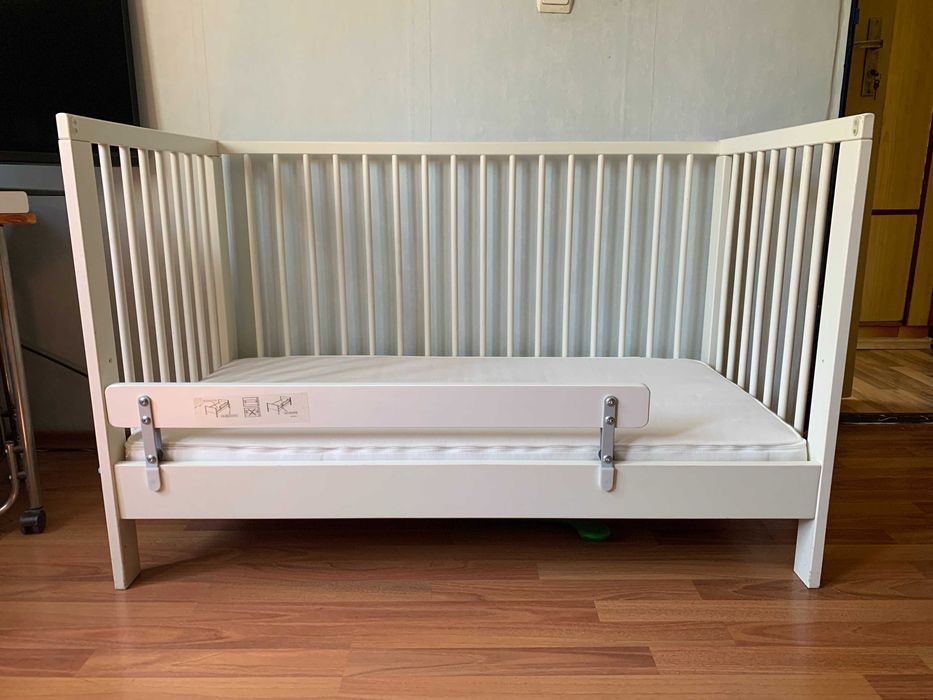 Сет бебешко легло IKEA GULLIVER, матрак VYSSA - 8 см + обиколник