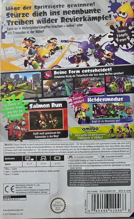 Joc Nintendo Switch SPLATOON 2