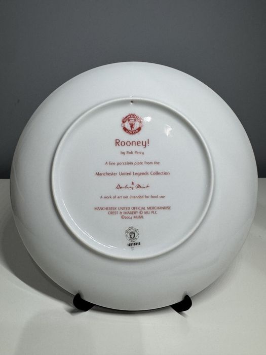 Колекционерска чиния Danbury Mint – Wayne Rooney (Манчестър Юнайтед) със сертификат