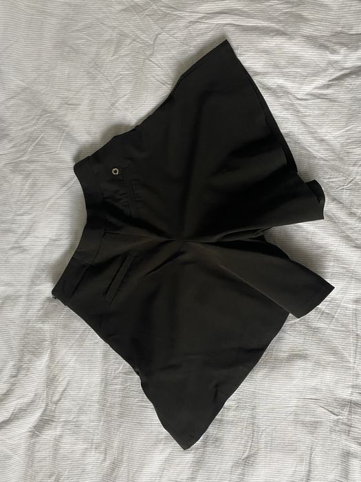 Юбка-шорты черного цветы