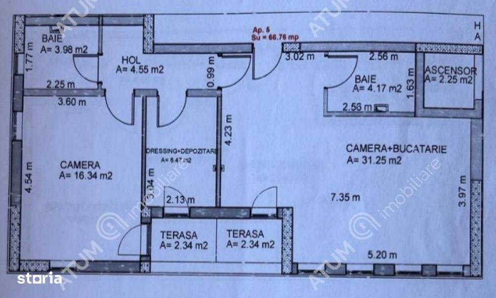 Spatiu comercial de 2 camere cu 2 bai 3 locuri de parcare zona Lazaret