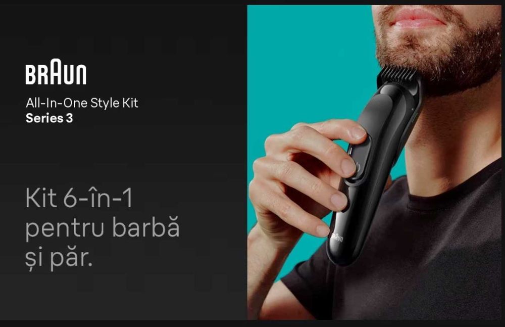 Braun MGK3410, masina, aparat de tuns si barbierit Seria 3, 6-in-1 NOU