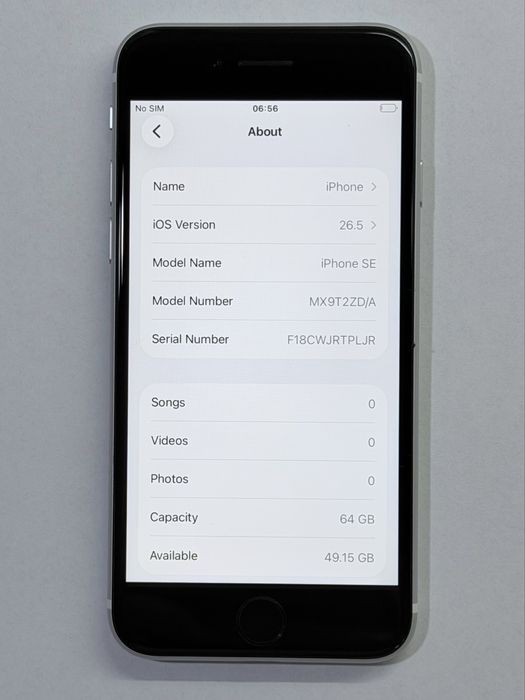 iPhone SE2020 бял 98% battery