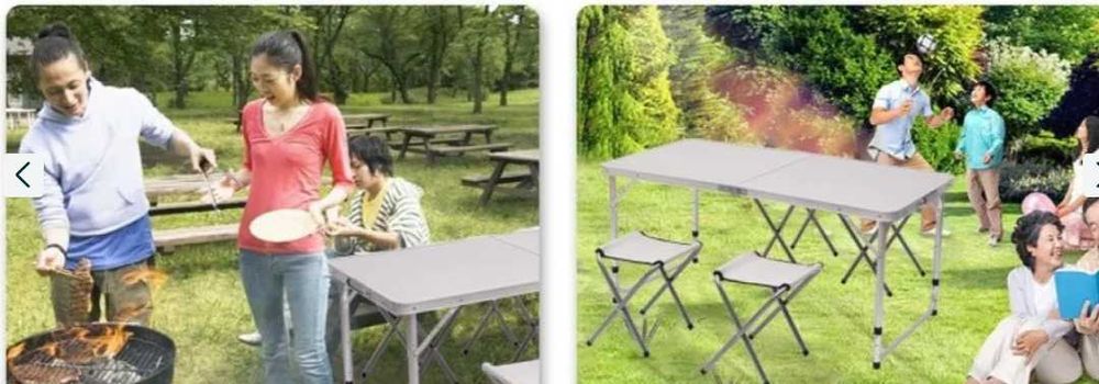 Нови Компект Сгъваема Маса и 4 стола Подсилени, Промоция от Вносител