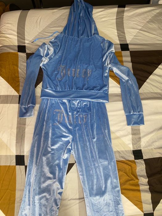 Trening din catifea dama S albastru