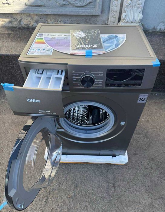 Стиральная машина Ziffler 7 кг BWMK-7TSDG Inverter Steam