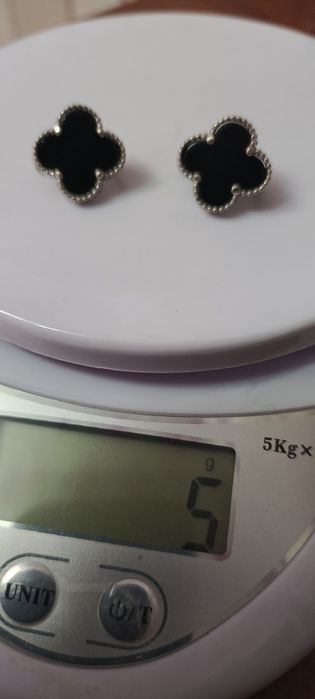 Набор из серебра с черными агатами