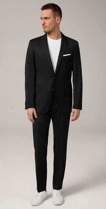 Sacou blazer de lux 42 XL Windsor. lana moale resoirabila negru
