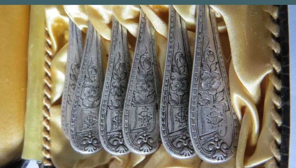 Set lingurite argint masiv romanesti