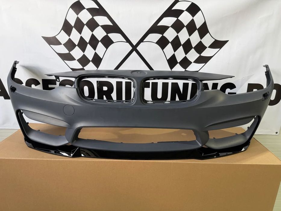 Lip prelungire bara fata M3 BMW Seria 3 F30 F31(2012-2018) negru lucio