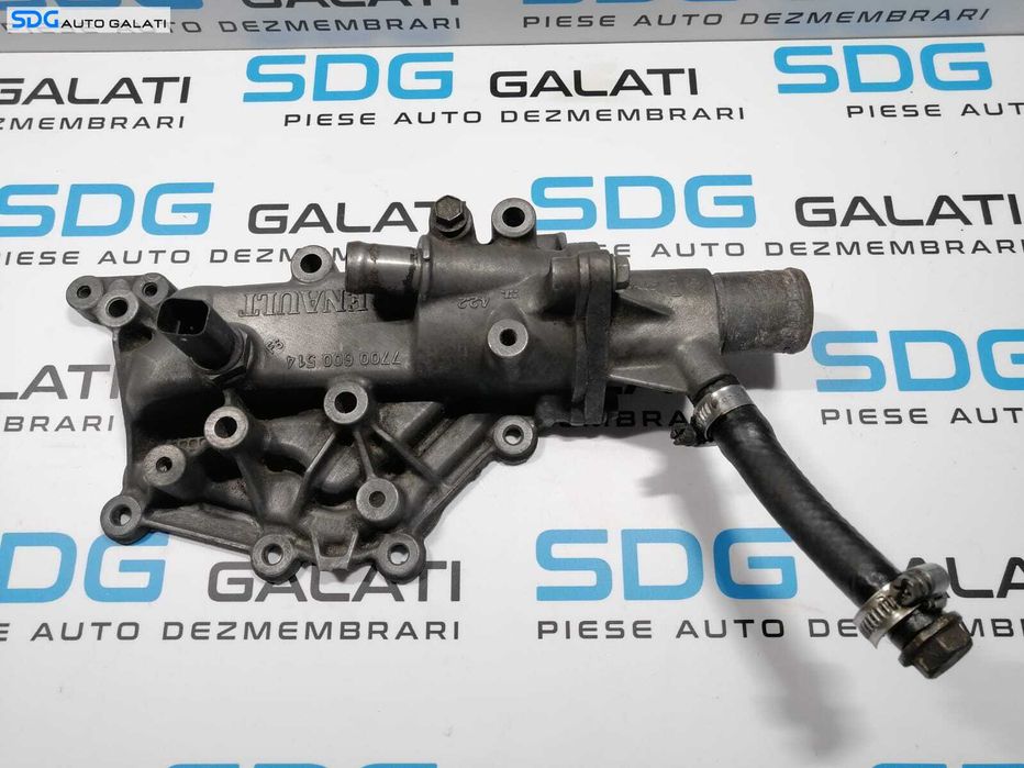 Corp Carcasa Termostat cu Senzor Temperatura Apa Renault Scenic 2 1.6 16V 2003 - 2009 Cod 7700600514 [D0119]