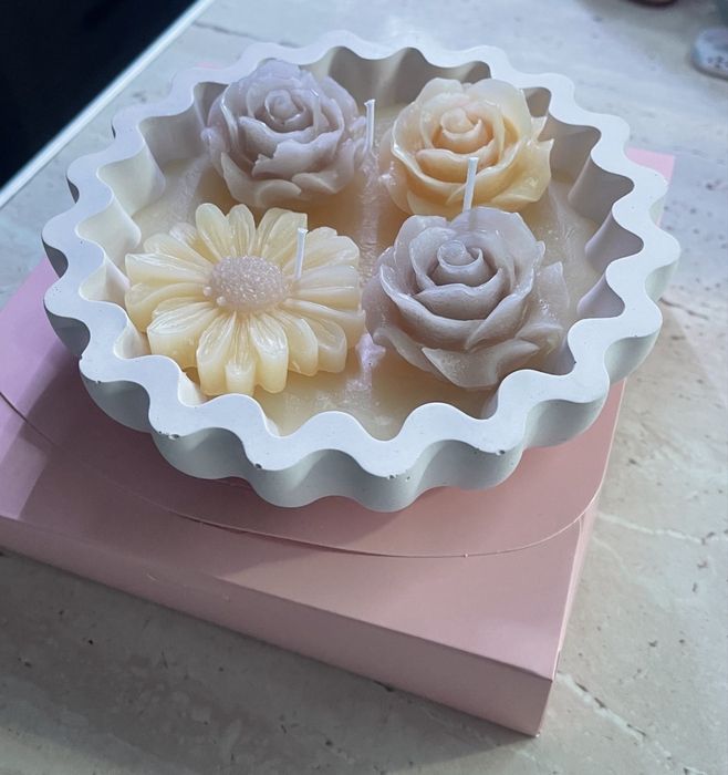 Vas ceramic cu lumanare