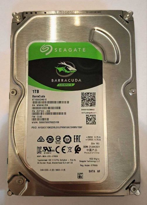 Жесткий диск 1TB Seagate BarraCuda [ST1000DM010]