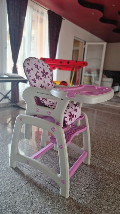 Vând scaun de masă multifuncțional 2 în 1 mov